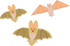 Three Different Bats Clip Art